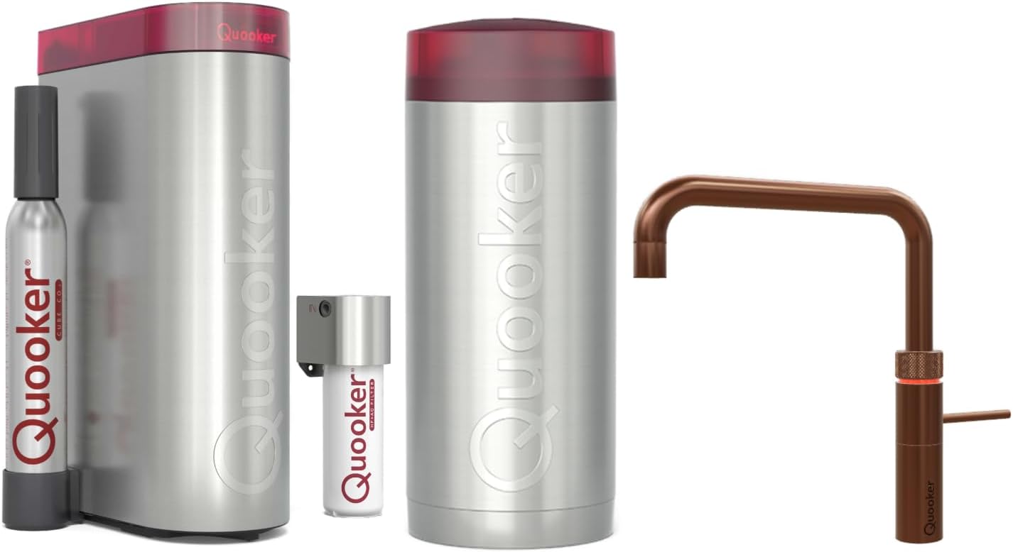 Quooker COMBI & CUBE Fusion Square – Kupfer Rosé Armatur