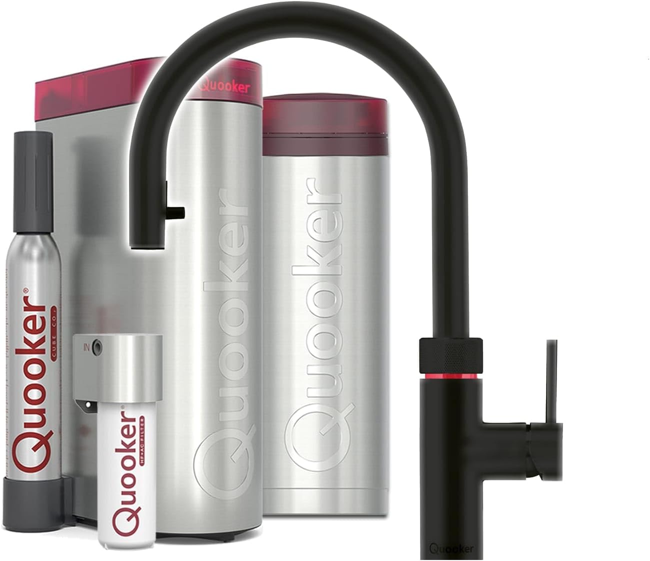 Quooker PRO3 & CUBE | Flex BLK (Schwarz) inkl. Cube-Filter