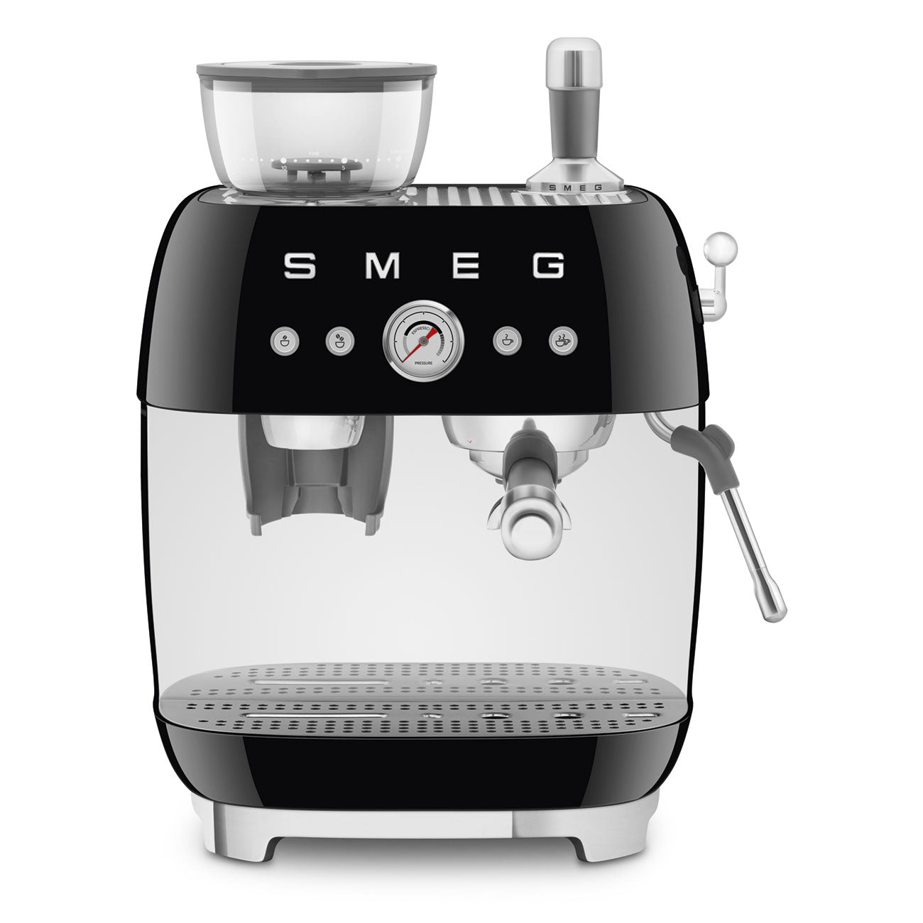 SMEG Siebträgermaschine mit integriertem Mahlwerk (Espressomaschine)