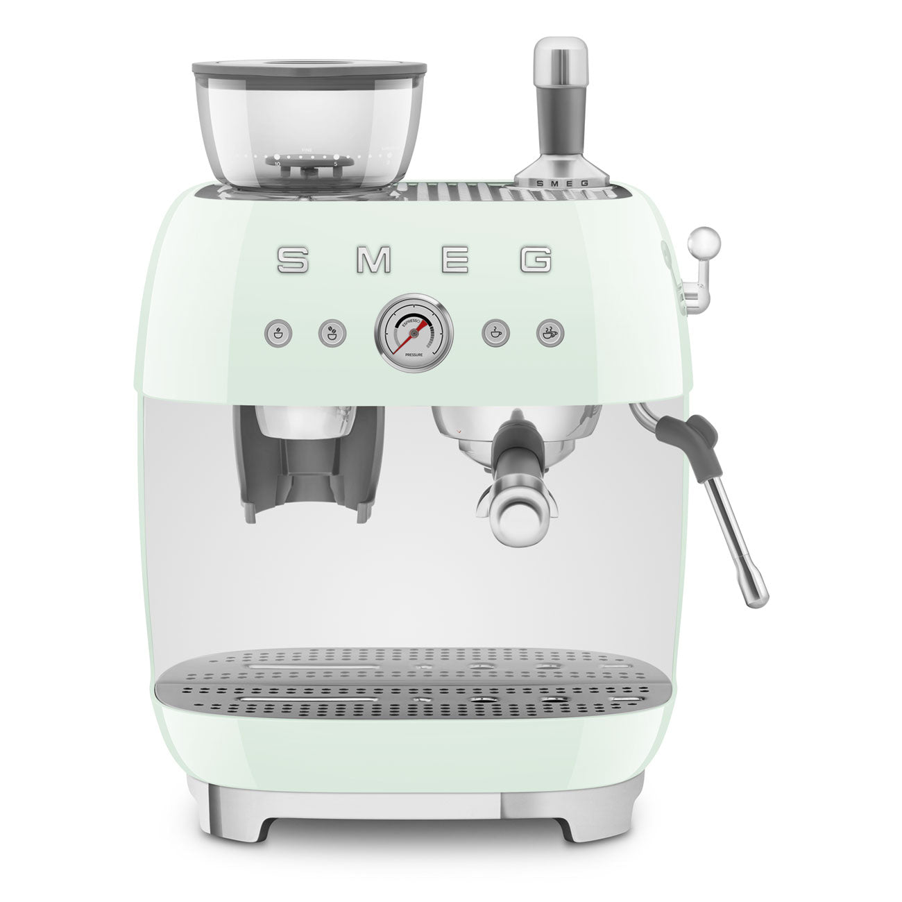 SMEG Siebträgermaschine mit integriertem Mahlwerk (Espressomaschine)