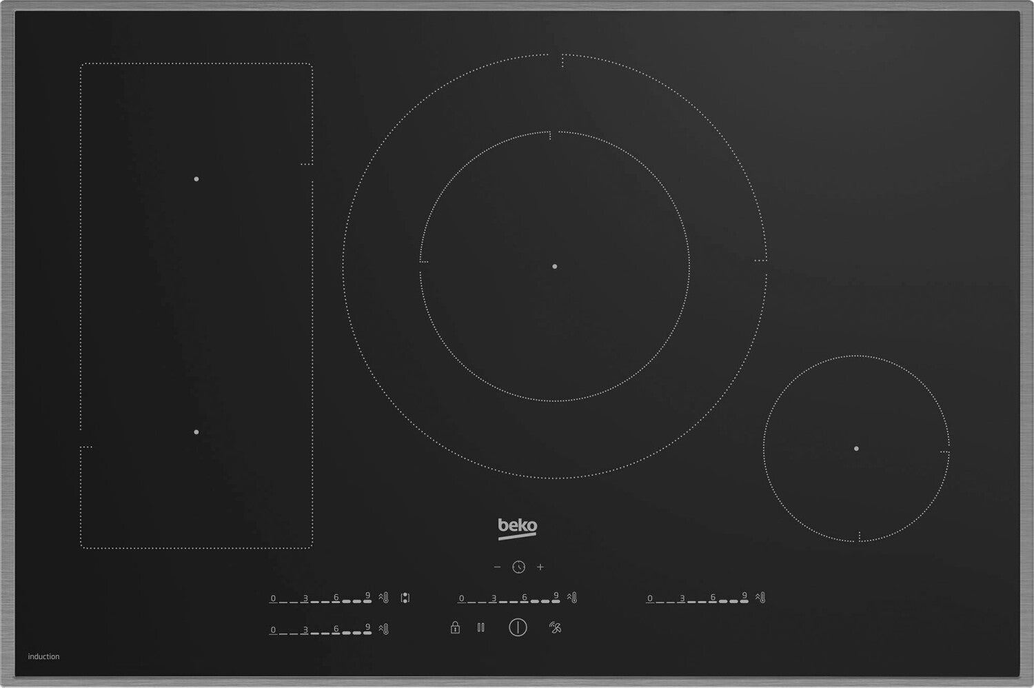 Beko HII84700UFTX Induktionskochfeld – 80 cm Leistung, Flexibilität & smarte Technik