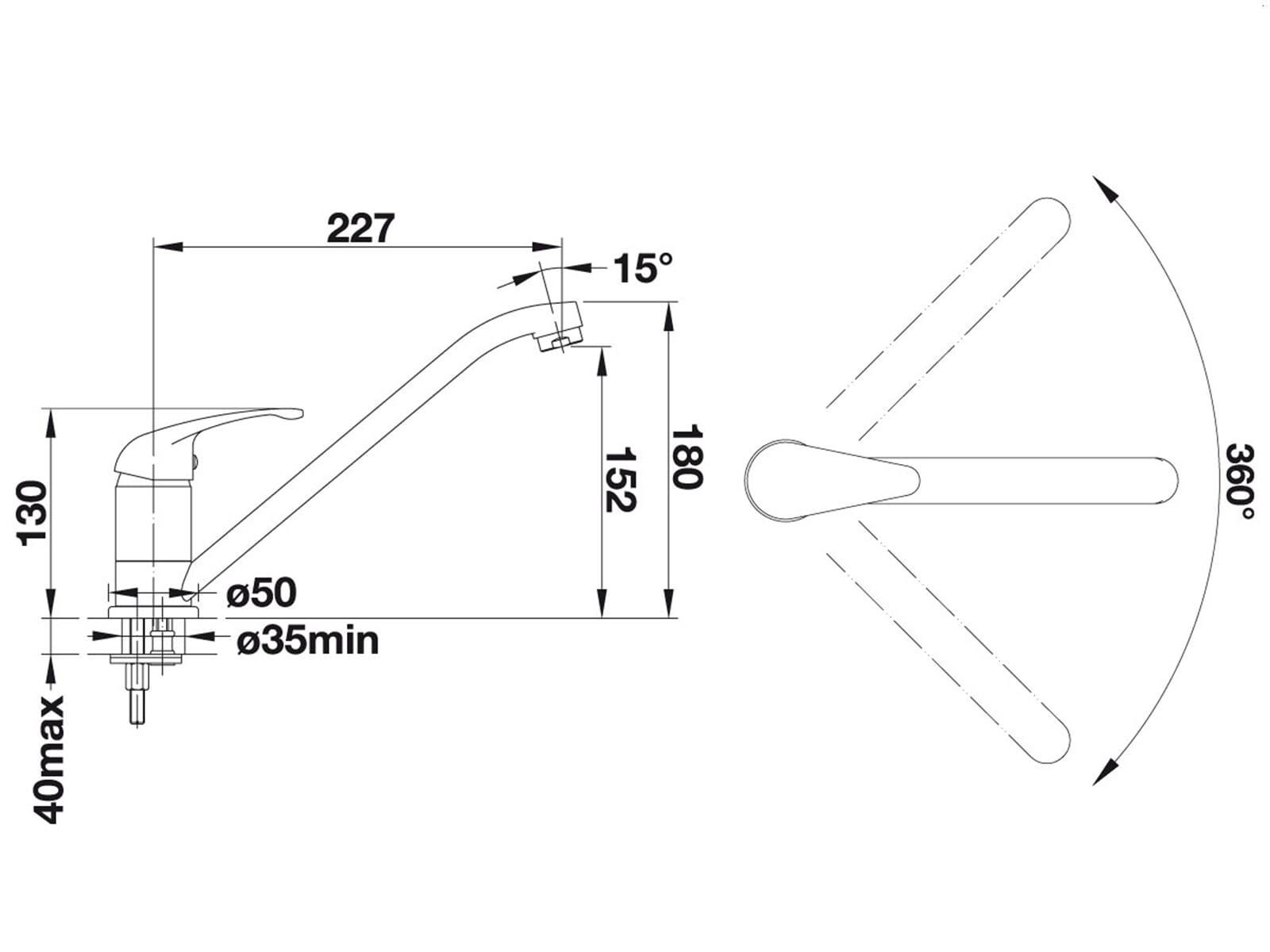 Blanco Daras Chrom Hochdruckarmatur