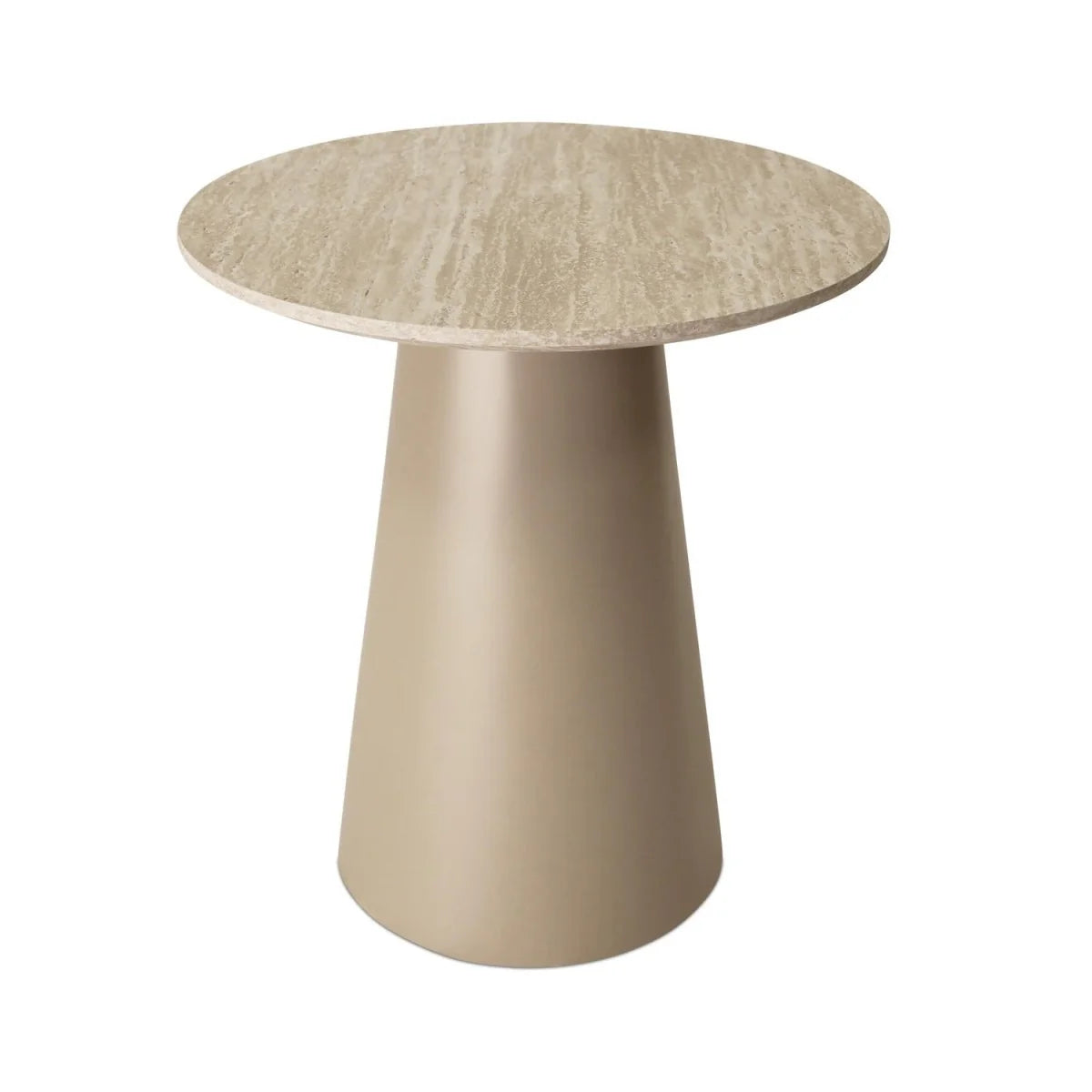 Furnhouse Tango Couchtisch Rund ø45 cm - Travertine-Optik Beige