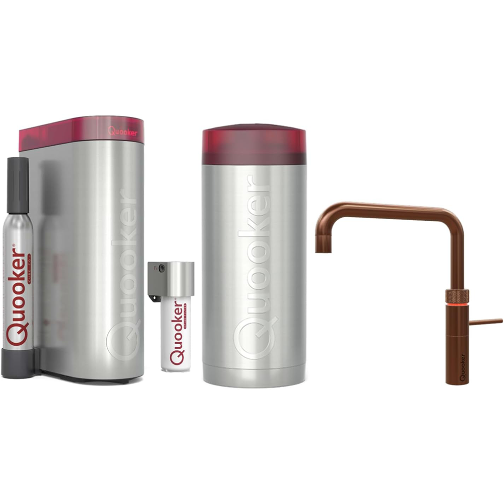 Quooker COMBI & CUBE Fusion Square – Kupfer Rosé Armatur