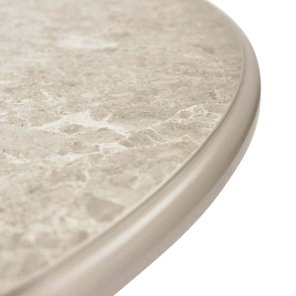 Furnhouse Easy Couchtisch Rund ø60 cm - Marmoroptik & Lamellenoptik Grau