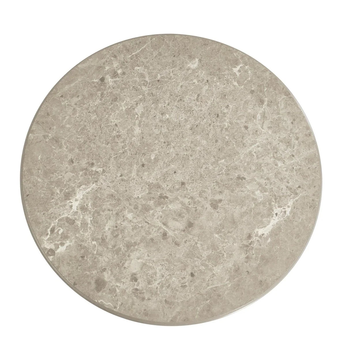 Furnhouse Easy Couchtisch Rund ø60 cm - Marmoroptik & Lamellenoptik Grau