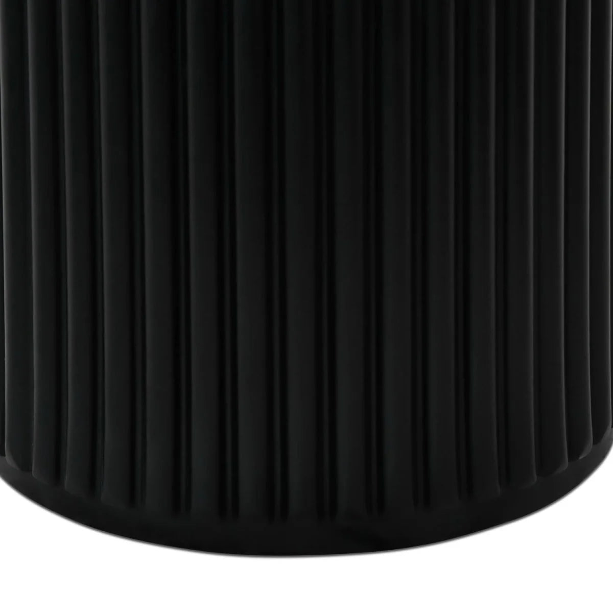 Furnhouse Easy Couchtisch Rund ø60 cm - Marmoroptik & Lamellenoptik Schwarz