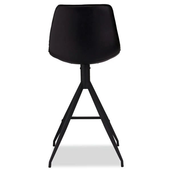 Furnhouse Isabel Barhocker 2er Set - Kunstleder Schwarz