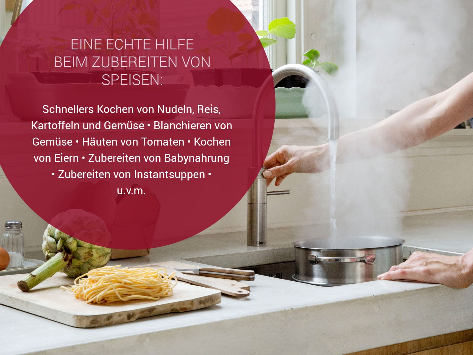 Quooker PRO3 & CUBE | Flex CHR (verchromt glänzend) inkl. Würfelfilter