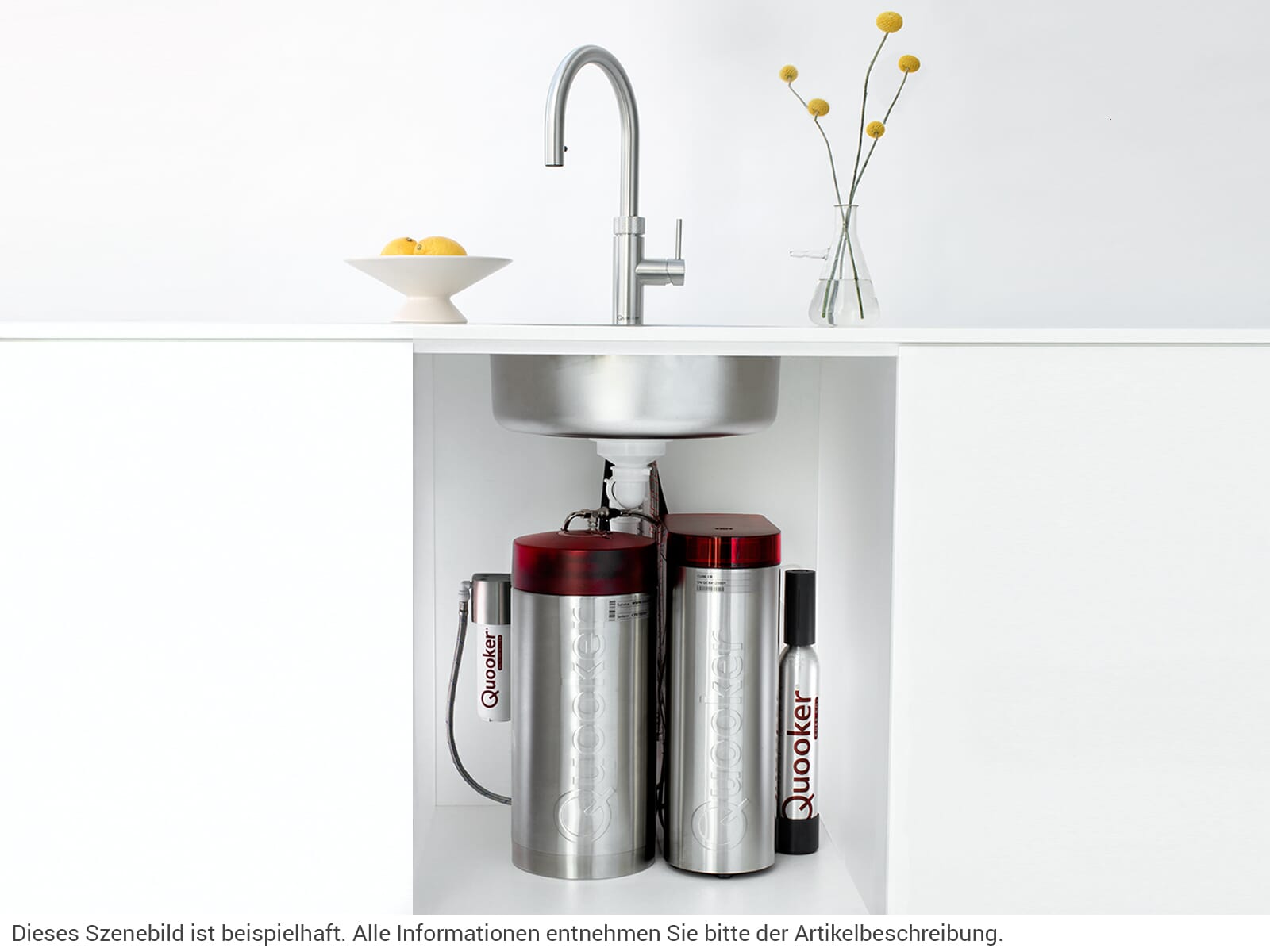 Quooker PRO3 & CUBE | Flex CHR (verchromt glänzend) inkl. Würfelfilter