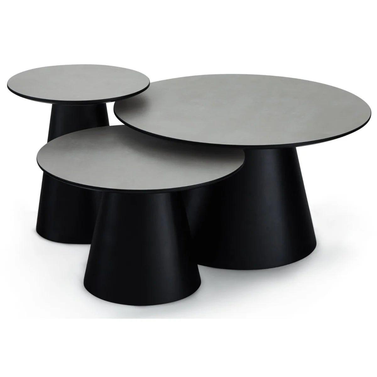 Furnhouse Tango Couchtisch Rund ø80 cm - Marmoroptik Hellgrau