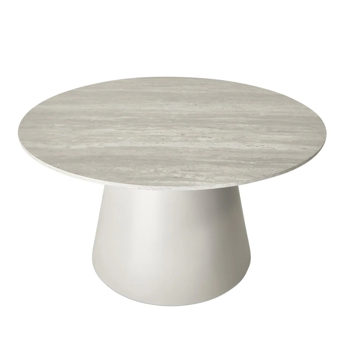 Furnhouse Tango Couchtisch Rund ø80 cm - Travertine-Optik Grau