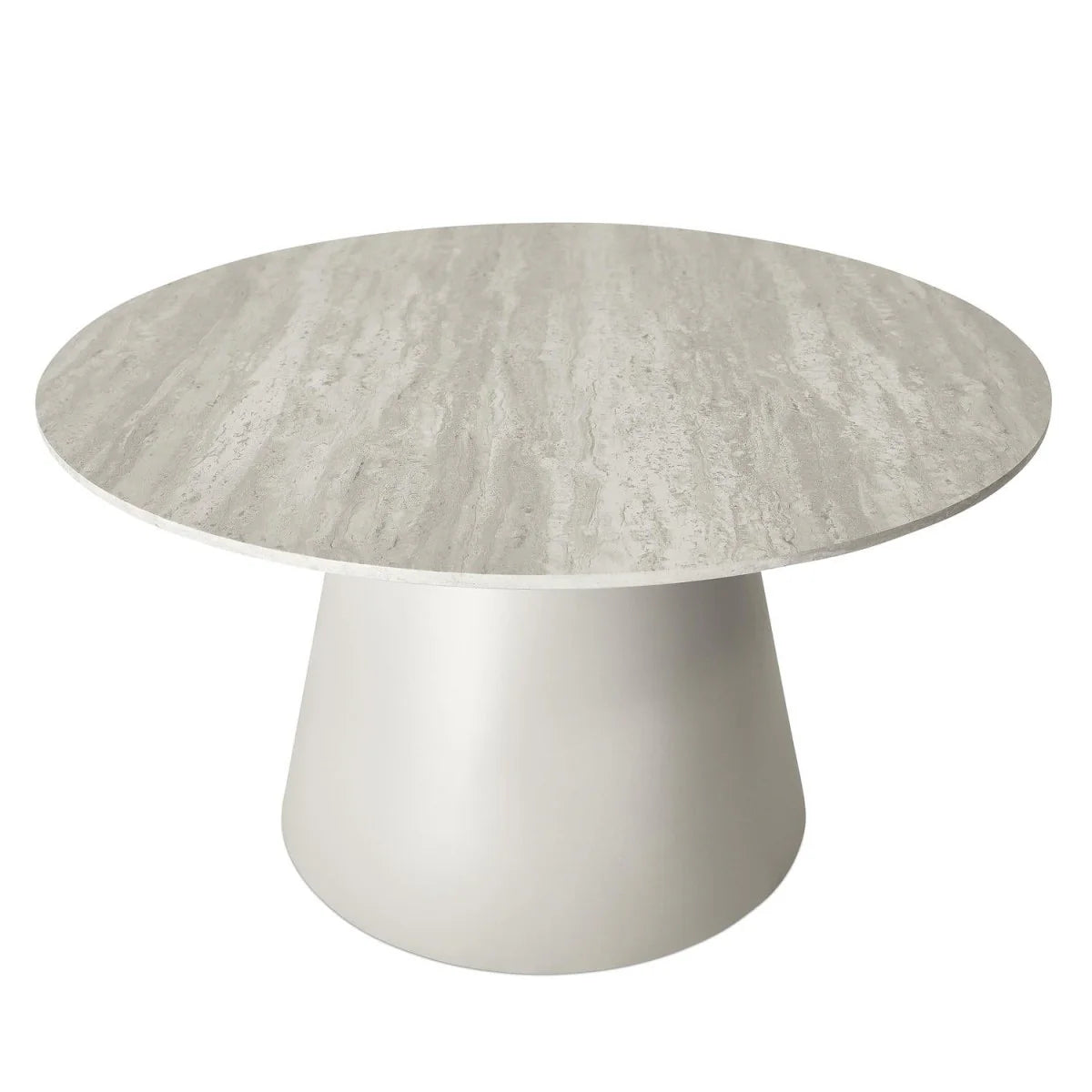 Furnhouse Tango Couchtisch Rund ø80 cm - Travertine-Optik Grau