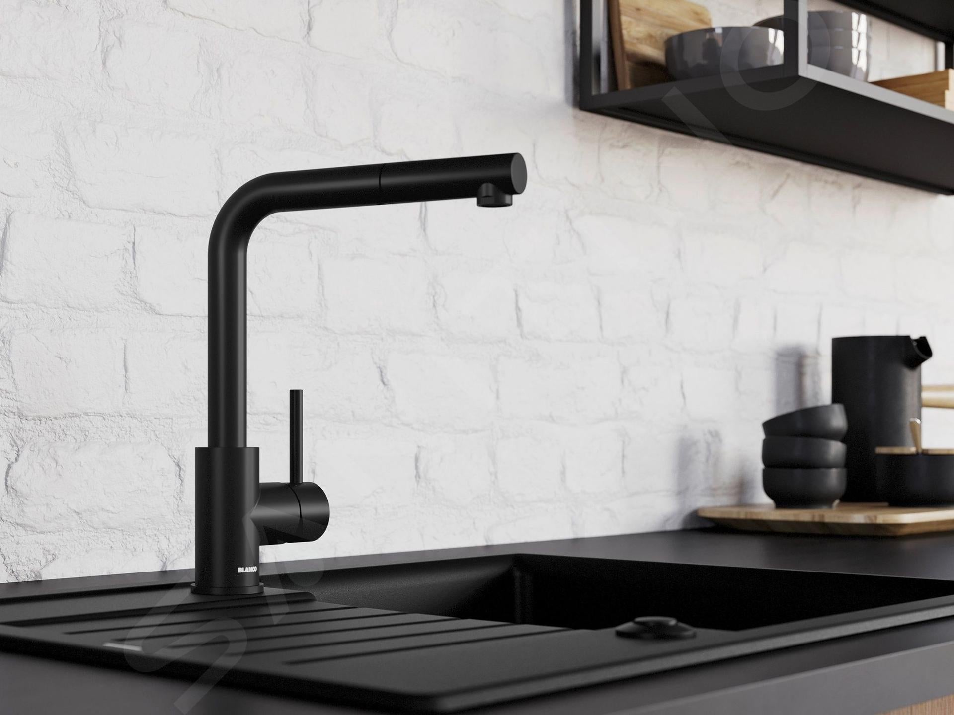 BLANCO MILA-S Küchenarmatur Herausziehbare Schlauchbrause – Keramikkartusche – Rückflussverhinderer – Wassersparend &amp; Trinkwassergeeignet