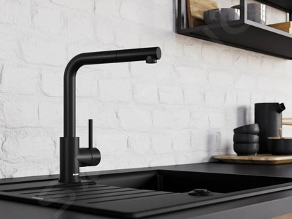 BLANCO MILA-S Küchenarmatur Herausziehbare Schlauchbrause – Keramikkartusche – Rückflussverhinderer – Wassersparend &amp; Trinkwassergeeignet