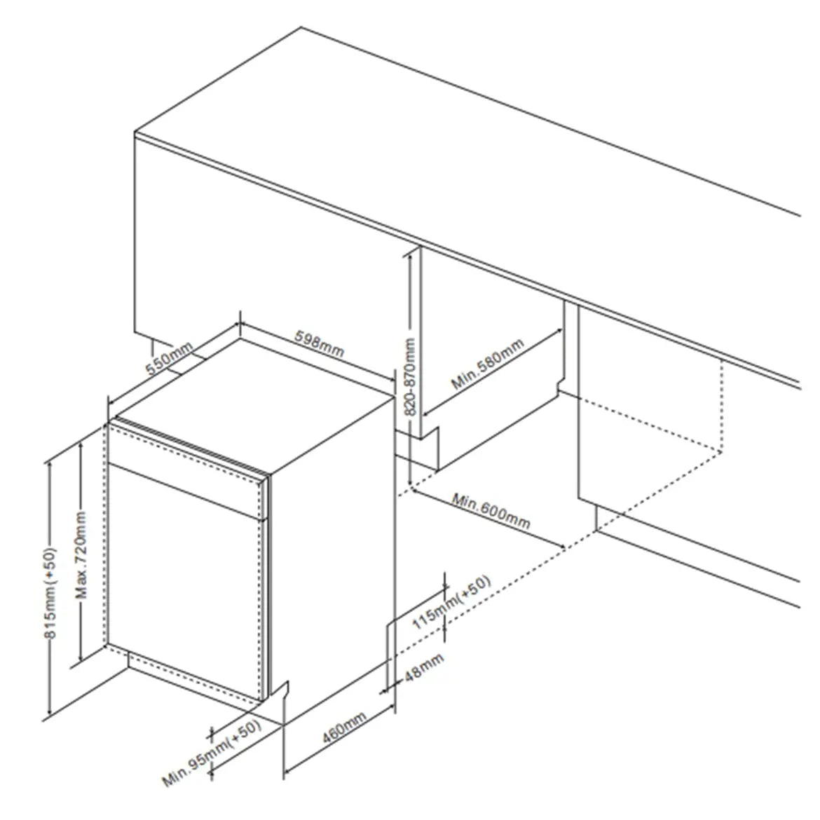 Amica EGSPV 594 000 Vollintegrierbarer Einbaugeschirrspüler, Energieeffizienz A++, 44 dB, Günstig &amp; Modernes Design