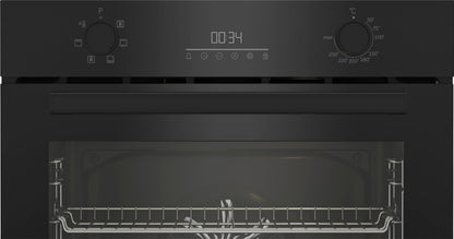 BEKO Einbaubackofen BBIE17300B b300, mit Teleskopauszug nachrüstbar, SteamShine, Gleichmäßige Heißluft für perfekte Ergebnisse dank Aeroperfect