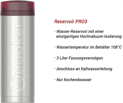 Quooker PRO3 | Front RVS (Voll-Edelstahl)