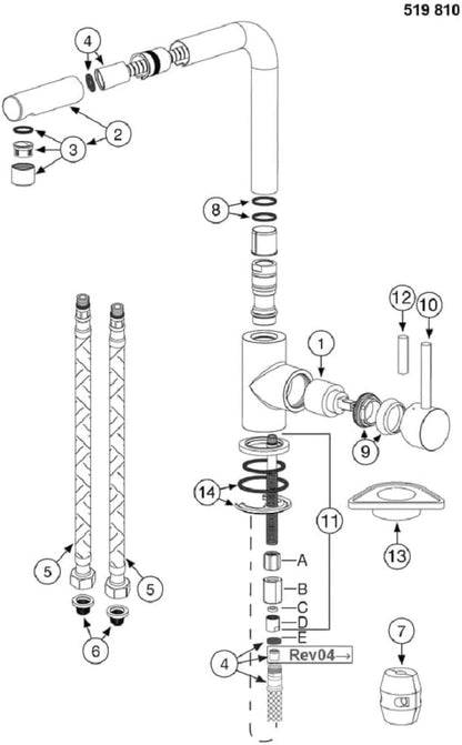 BLANCO MILA-S Küchenarmatur Herausziehbare Schlauchbrause – Keramikkartusche – Rückflussverhinderer – Wassersparend &amp; Trinkwassergeeignet