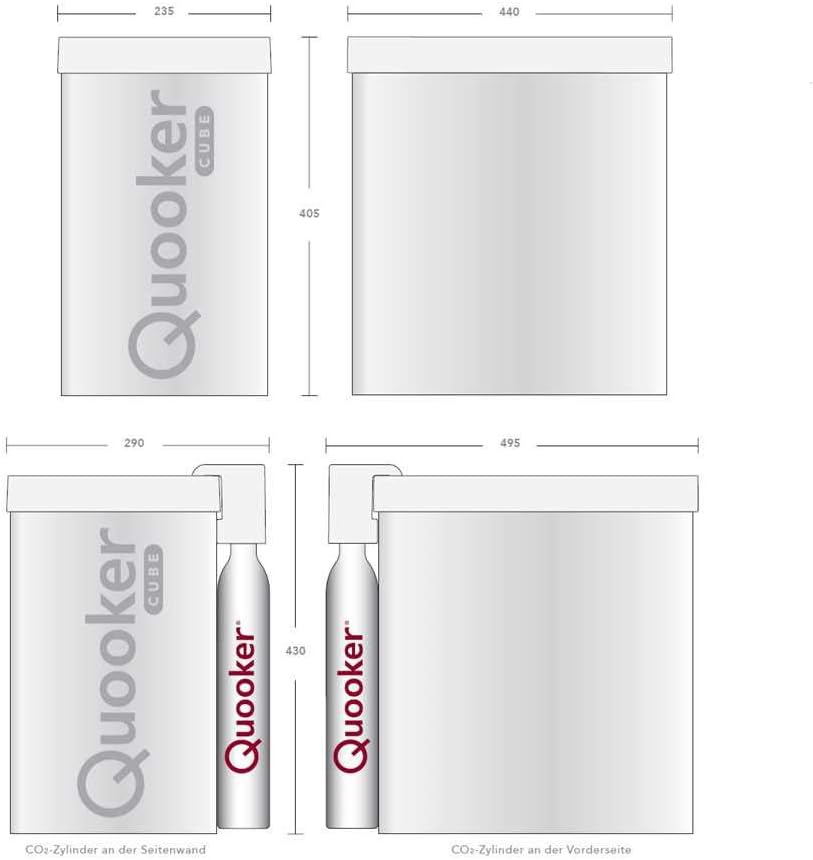 Quooker COMBI+ 2.2E & CUBE | Fusion Round Edelstahl Sprudel-/Kochendwassersystem