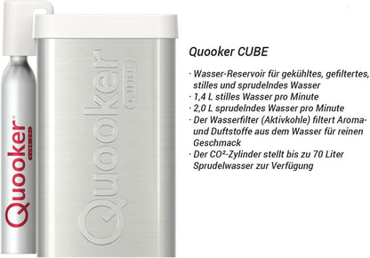 Quooker COMBI+ 2.2E & CUBE | Fusion Round Edelstahl Sprudel-/Kochendwassersystem