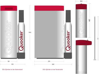 Quooker PRO3 &amp; CUBE | Flex CHR (verchromt glänzend) inkl. Würfelfilter