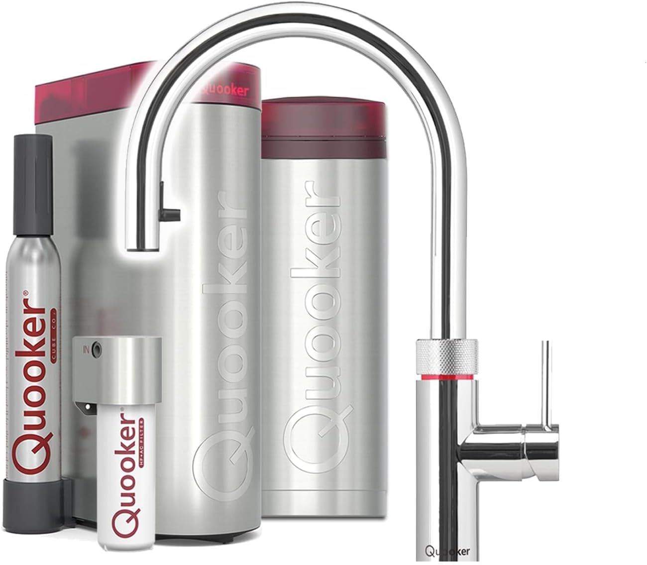 Quooker PRO3 &amp; CUBE | Flex CHR (verchromt glänzend) inkl. Würfelfilter