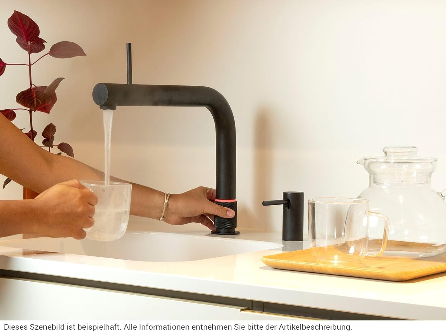 Quooker PRO3 &amp; Cube | Vorne BLK (Schwarz) inkl. Würfelfilter