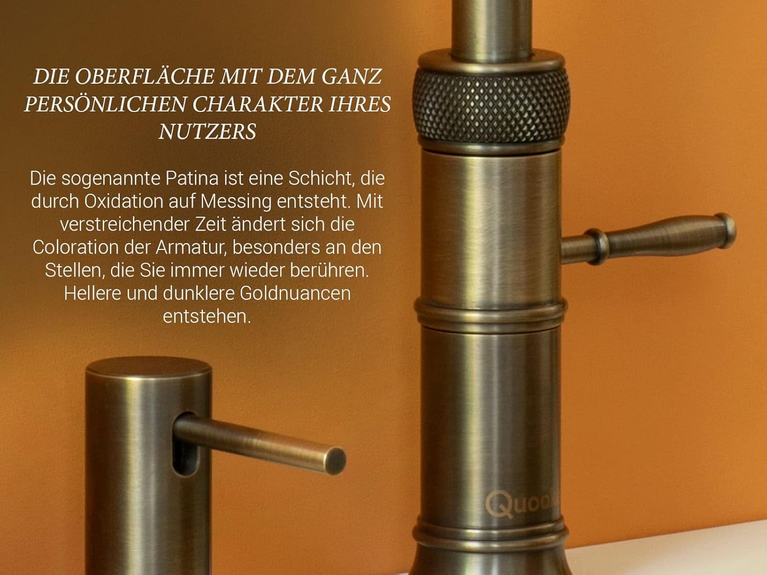 Quooker COMBI 2.2 E Fusion Round PTN – Messing Patina Armatur