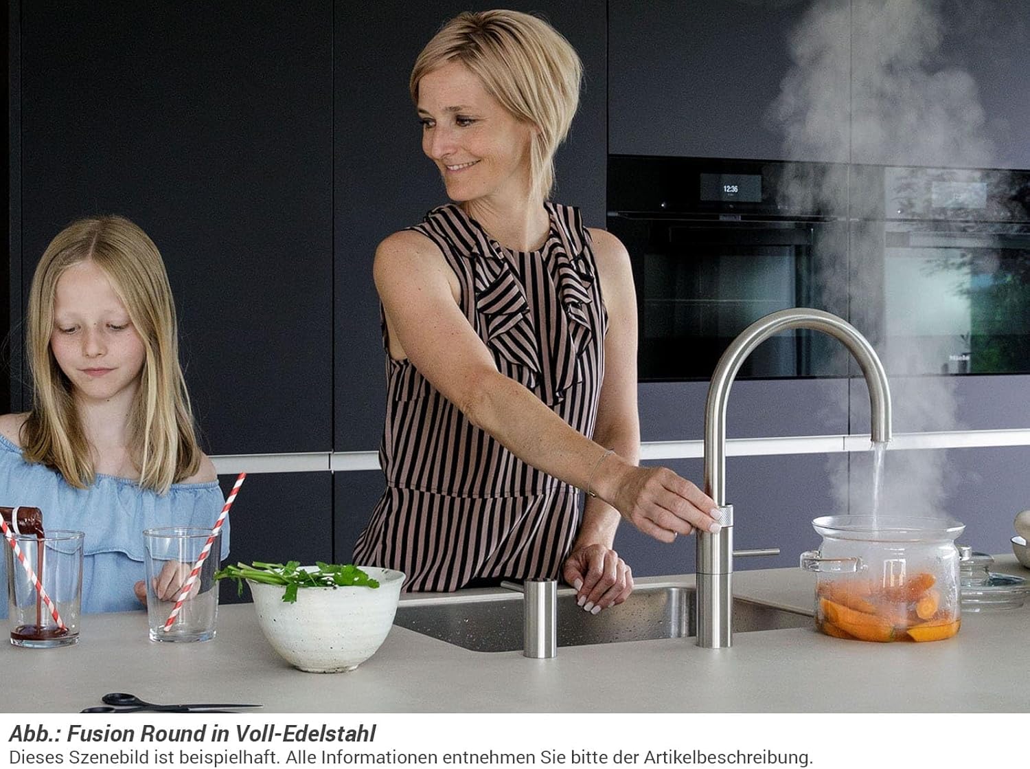 Quooker PRO3 B Fusion Round RVS (Voll-Edelstahl)