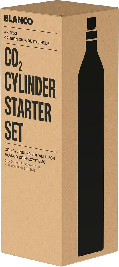 BLANCO Starterset CO2-Zylinder 4er Set | Passend zu Drink.soda &amp;CHOICE.all 