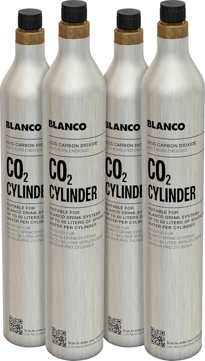 BLANCO Starterset CO2-Zylinder 4er Set | Passend zur Drink.soda &CHOICE.all