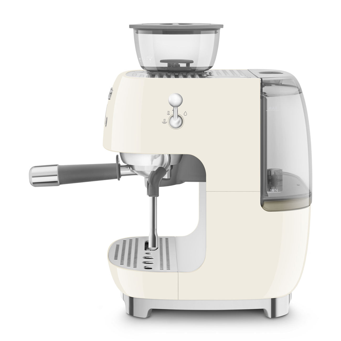 SMEG Siebträgermaschine mit integriertem Mahlwerk (Espressomaschine)
