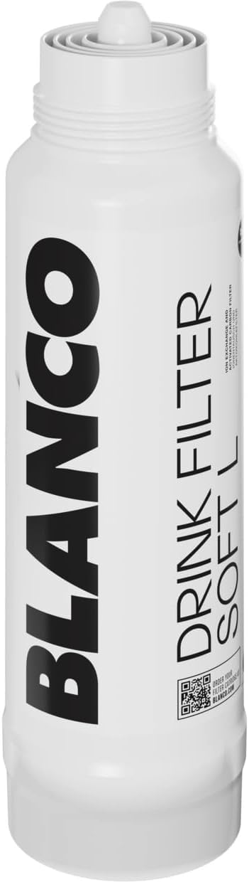 BLANCO Drink Filter Soft L | Weniger Kalk. Mehr Geschmack | Passend zu: Fontas II, drink.filter, drink.hot | Antikalk Filterkartusche Filterkapazität: 1800Liter bei 12 °dTH