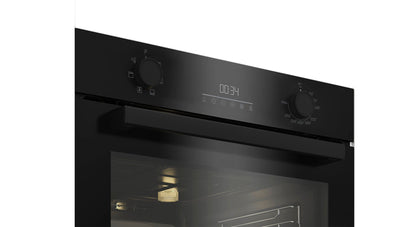 BEKO Einbaubackofen BBIE17300B b300, mit Teleskopauszug nachrüstbar, SteamShine, Gleichmäßige Heißluft für perfekte Ergebnisse dank Aeroperfect