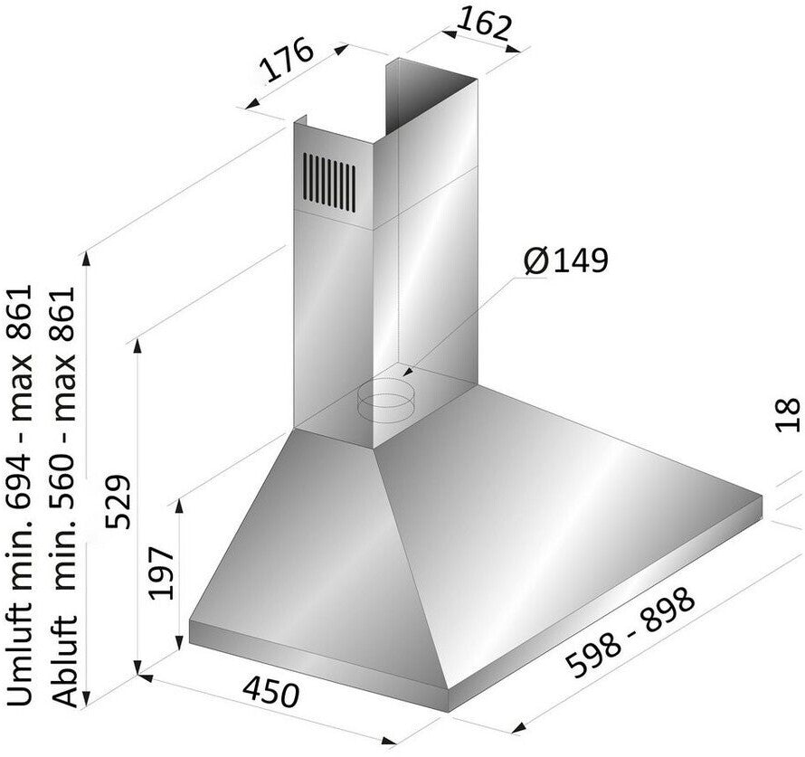 Beko HCP61310IH Dunstabzugshaube