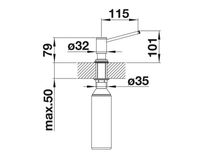 Blanco Livia Satin Gold - 526698 Spülmittelspender