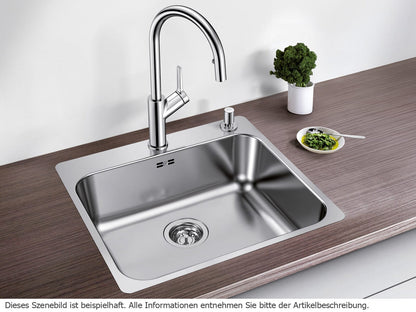 Blanco Supra 500-IF/A R12 Bürstfinish - 526355 Edelstahlspüle