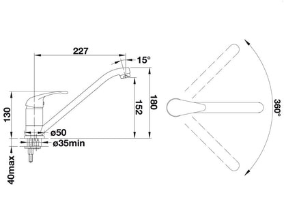 Blanco Daras Chrom Hochdruckarmatur