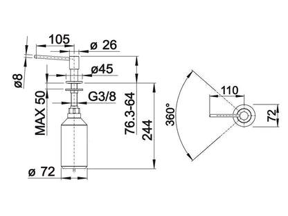 Blanco Piona Chrom Spülmittelspender