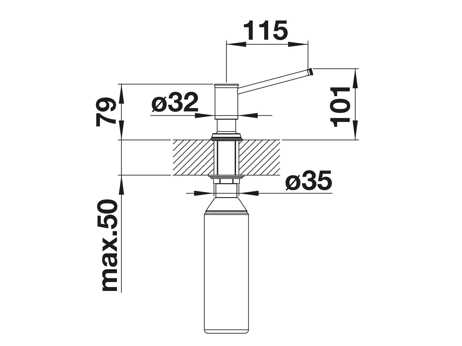 Blanco Livia Satin Gold - 526698 Spülmittelspender