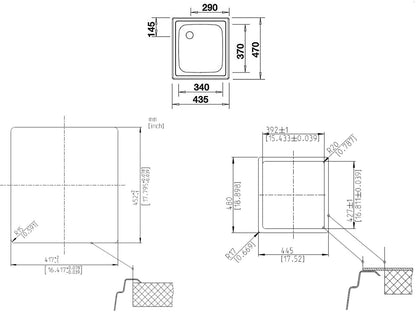 Blanco Top EE 4 x 4 Edelstahlspüle Naturfinish Set