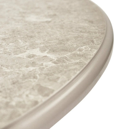 Furnhouse Easy Couchtisch Rund ø60 cm - Marmoroptik & Lamellenoptik Grau