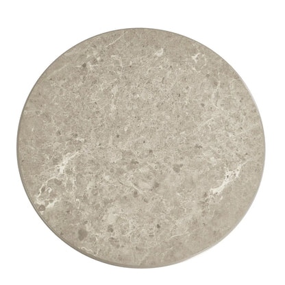 Furnhouse Easy Couchtisch Rund ø60 cm - Marmoroptik & Lamellenoptik Grau