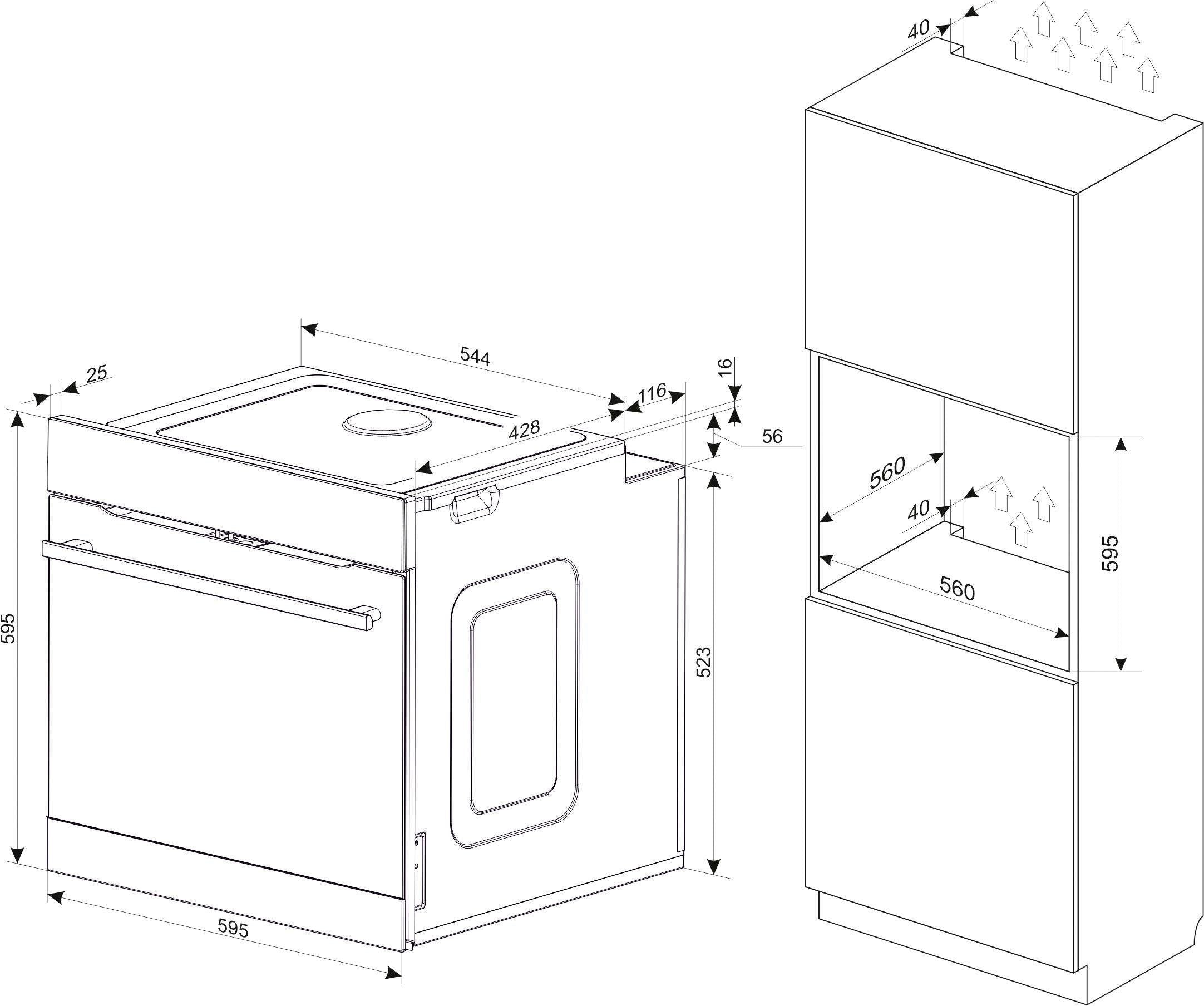 Amica EBX 947 600 SM Backofen günstig kaufen – 60 cm Einbau-Backofen mit Heißluft &amp; Grill