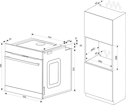 Amica EBX 947 600 SM Backofen günstig kaufen – 60 cm Einbau-Backofen mit Heißluft &amp; Grill