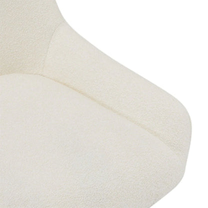 Furnhouse Helena Esszimmerstühle 2er Set - Drehbar, Bouclé-Stoff Weiß