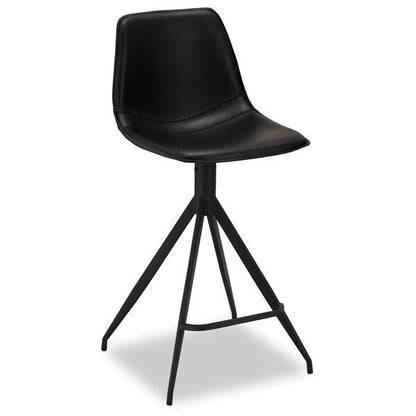 Furnhouse Isabel Barhocker 2er Set - Kunstleder Schwarz