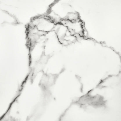 Furnhouse Milo Couchtisch Rund ø80 cm - Marmoroptik & Lamellenoptik Weiß