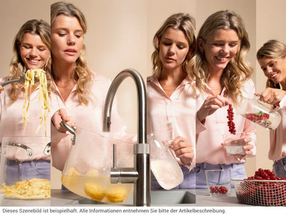 Quooker PRO3 &amp; CUBE | Flex CHR (verchromt glänzend) inkl. Würfelfilter